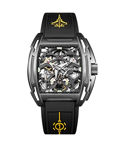 Montre automatique homme squelette CIGA Design Série Z mouvement mécanique et bracelet silicone