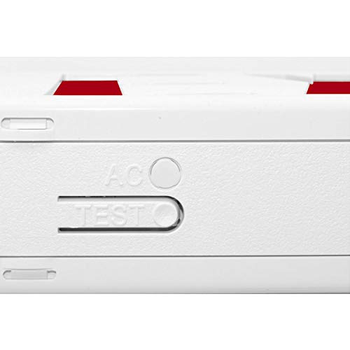 Lfi Lights | Combo Red Exit Sign With Emergency Lights | White Housing | All Led | Two Adjustable Round Heads | Hardwired With Battery Backup | Ul Listed | (1 Pack) | Combojr2-R #TOP3