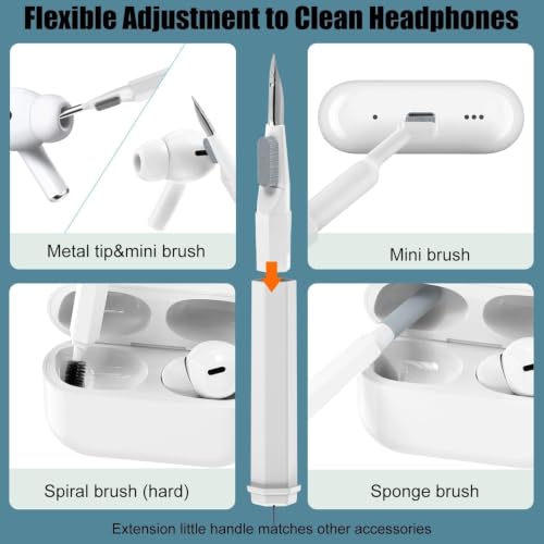 Image of Keyboard Cleaner Kit, 20-in-1 Laptop Phone Screen Cleaning Kit, Keyboard Cleaning Kit with Electronic Cleaning Brush Spray for AirPods Pro, iPhone Pro, Camera, Computer Cleaning