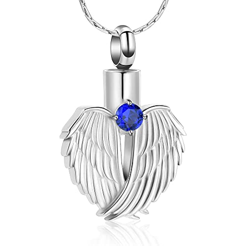 Collier urne pour cendres pendentif ange cristal bijou crémation