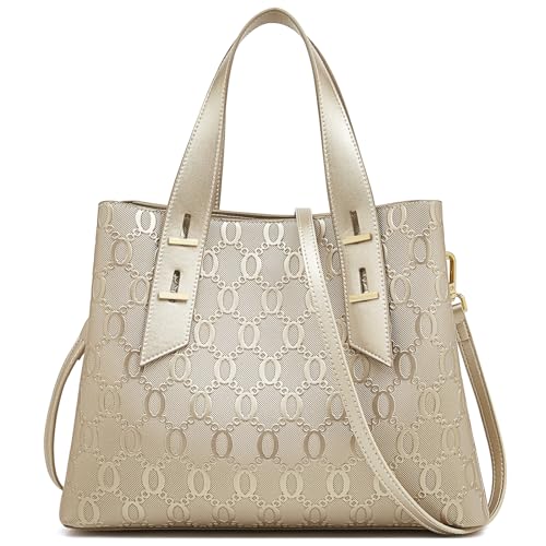 Image of LAORENTOU Women Crossbody Handbags Genuine Leather Satchel Handbags for Women Top-handle Shoulder Tote Purses