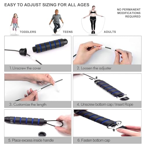 Jump-Rope-Workout-Fitness-Exercise-Equipment-Home-Gym-Men-Women-and-kids-HealthFrom-Only-U-Multiple-Colors