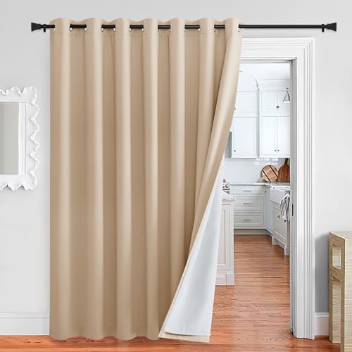 NICETOWN Living Room Noise Reducing Curtain, Privacy Protection & Completely Shaded Lower PM2.5 Particles Drape, Lined Insulated Window Treatment Pane