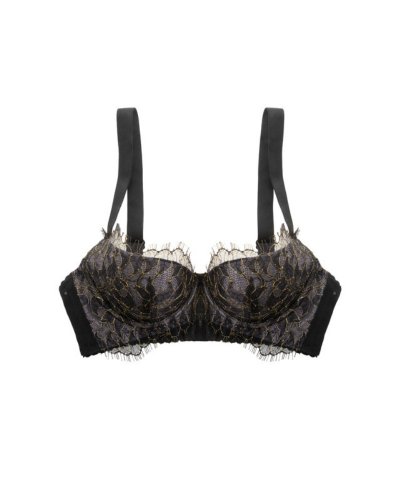 Ampere Women's Gramercy Bra with Matching Panty 65D/M Black/Gold