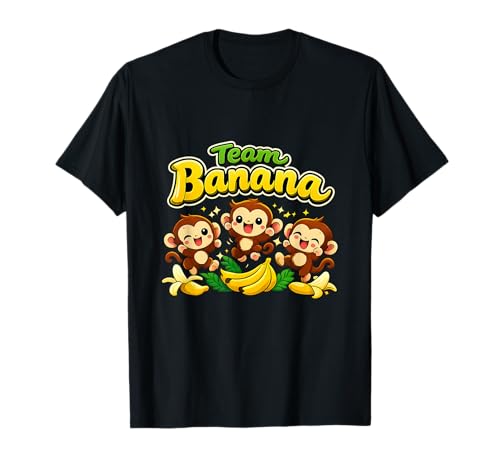 Les singes Chibi de l'équipe Banana Kawaii sautent des Bananes T-Shirt