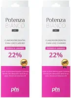 Kit 2 Clareador Dental Caseiro Potenza Bianco PF 22% PHS c/ 2 unidades