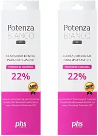 Kit 2 Clareador Dental Caseiro Potenza Bianco PF 22% PHS c/ 2 unidades