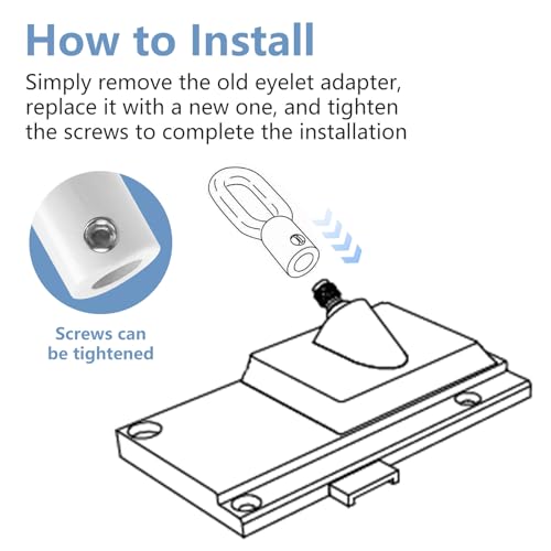 Eyelet Adapter Replacement Parts for Skylight and Awning Window Operators, Works for 5/16\" and 11/32\" Spline (White) - Thumbnail 4