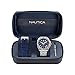 Nautica Men's Tin Can Bay Chrono Stainless Steel Bracelet and Blue Silicone Strap Watch (Model: NAPTCF212)