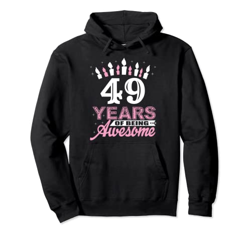 Camisetas de cumpleaños 49 años para mujer, regalo de vela Sudadera con Capucha