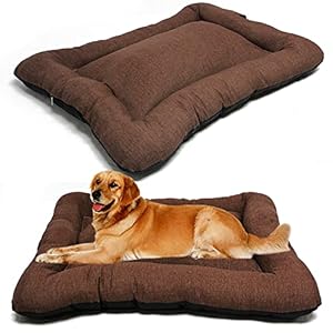 BPS Manta Colchoneta para Perros Gatos Cama Mascotas Antideslizante Tamaño S/M/L Portatil Colchón Sofá Almohada Suave (S: 60×45 cm, Marrón) BPS-14094MA
