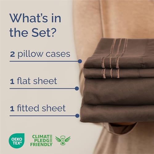 image for CGK Unlimited King Size 4 Piece Sheet Set - Comfy Breathable & Cooling