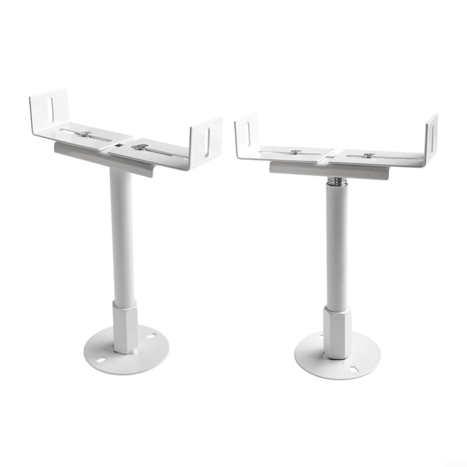 Supports de radiateur réglables en aluminium, supports de chauffage, structure épaisse pour plus de stabilité, résistant à la buée au sel, blanc, 2 pièces (réglable 21-26 cm)