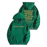 Photo Gallery dengjiamy - felpa con cappuccio da uomo con scritta "jesus saves there s power in the name of jesus", alla moda, alla moda, con scritta in lingua inglese "faith", felpa con cappuccio cristiana, verde Photo Gallery dengjiamy - felpa con cappuccio da uomo con scritta "jesus saves there s power in the name of jesus", alla moda, alla moda, con scritta in lingua inglese "faith", felpa con cappuccio cristiana, verde