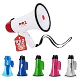 Pyle Megafono PA Bullhorn, Megafono Portatile 20 Watt e Controllo Volume Regolabile con Si...