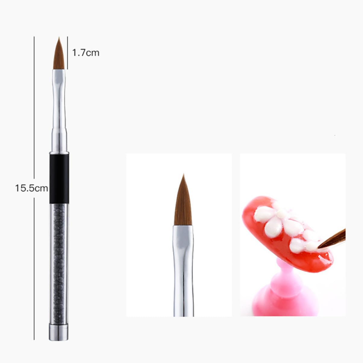 FOMIYES 3 Set Di Penna Per Nail Art Manico in Strass Pennello Per Unghie Forniture Per Principianti 5 Pezzi*3