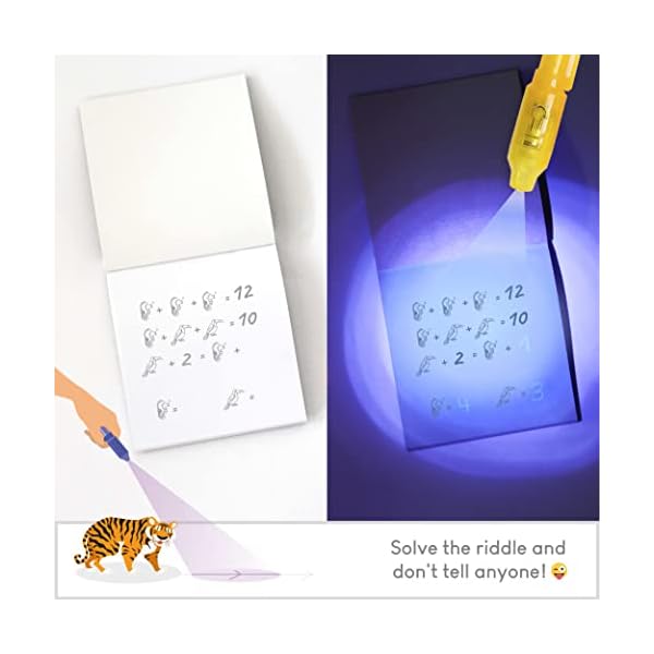 BONNYCO Bolígrafo Tinta Invisible y Libreta Animales de la Selva Detalles Cumpleaños Niños, Regalos Cumpleaños Niños Colegio, Piñatas de Cumpleaños | Regalos Fiesta Cumpleaños Infantil - Imagen 5