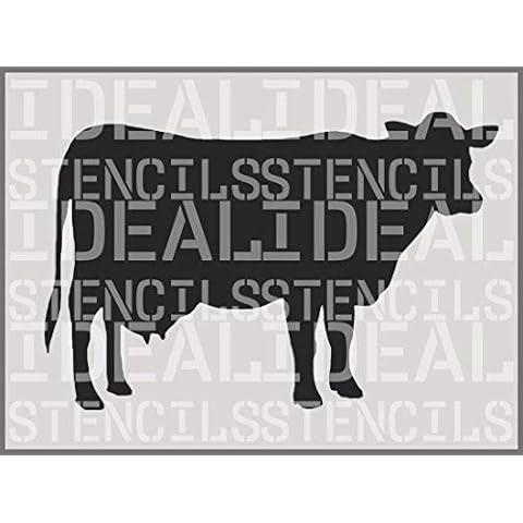 Cow Silhouette Stencil for Home Decor Cover