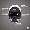 Royal Enfield AIR-X 1901 Full Face Helmet | Certification: ISI & DOT | High Impact Grade ABS Shell |Multipore Ventilation System | Aerodynamic Design with Aggressive Styling | Black (L) 60 CM