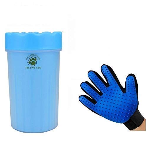 Dog Paw Cleaner Plus with Pet Grooming Glove