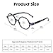 TISHUI Blue Light Blocking Reading Glasses for Women Men +1.50 Round Readers Unisex Circular Cheaters Lightweight Blue Ray Glasses