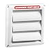 Deflecto Supurr-Vent Louvered Outdoor Dryer Vent Cover, 4 Inches Hood, White (HS4W/18)
