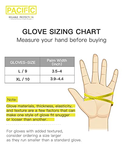 Pacific Ppe Nitrile Disposable Gloves, Extra Strength Latex & Powder Free, 8 Mils, Industrial Mechanic Gloves, Heavy Duty Orange Gloves, Diamond Textured, Large, 100 Count #TOP6