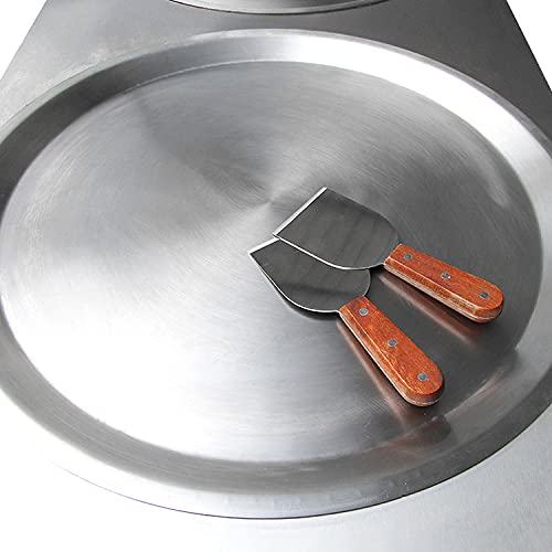 Kolice commercial snack food machine ETL UL NSF 110V 22" single round ice pan fry ice cream machine,fried ice cream machine,ice cream roll machine-auto defrost,smart AI temperature control