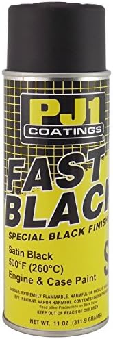 PJ1 16-SAT Satin Black Black Satin Engine Spray Paint (Aerosol), 12 oz