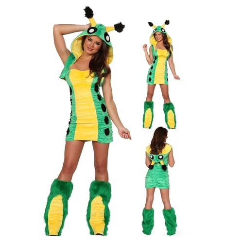 Disfraces Carnaval Adulto - Fatos Carnaval Adulto Disfraz de cosplay de estilo elegante para mujer vestido gótico de encaje para fiesta de Halloween vestido histórico de lujo (Green One Size)