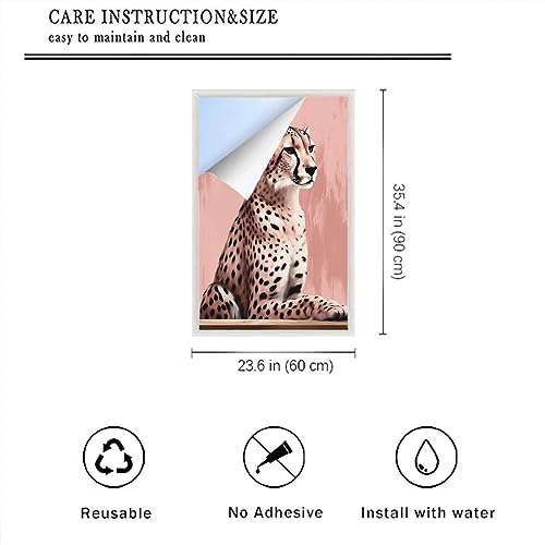 Vinilo para ventana Diseño Leopardo 23.6x35.4 pulg miniatura 2