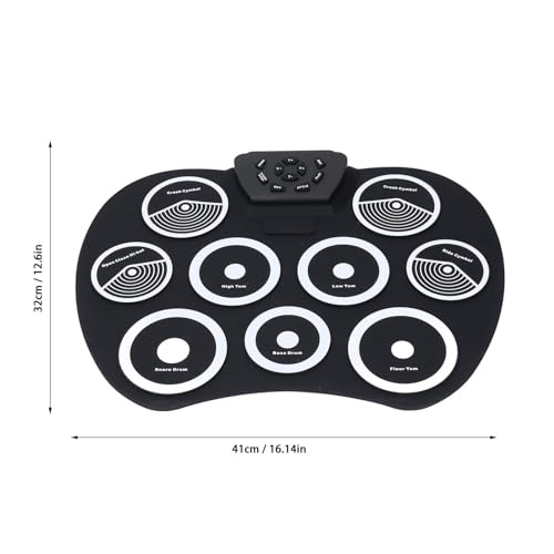 Roll Up Electronic Drum Set,9 Pads Roll Up Drum Kit Electronic Drum Kit with Pedals Drum Sticks for Practice and Gaming - Image 4