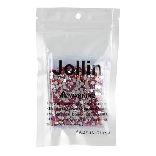 Image of Jollin Crystal Flatback Rhinestones Gems for Crafts 4mm SS16, Red AB | Glue Fix, 1440pcs Glass Rhinestones for Bedazzling, Clothes, Tumblers, Nail Art, Shoes, Bags, Caps & Accessories Decoration