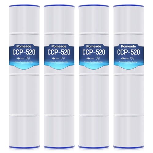 Image of CCP520 Pool Filter Cartridges Compatible with Pleatco PCC130 Pool Filter,R173578 Pool Filter 4 Pack,Unicel C-7472,Clean and Clear Plus 520, Fc-1978,Fc-6475,520 Sq.Ft