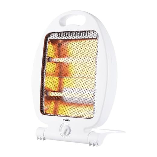 Svan Estufa Eléctrica 2 Niveles de Potencia, 800 W. SCEH0800V. Color Blanco, Libre Instalación, Soporte con Base