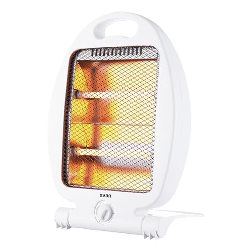 Svan Estufa Eléctrica 2 Niveles de Potencia, 800 W. SCEH0800V. Color Blanco, Libre Instalación,...