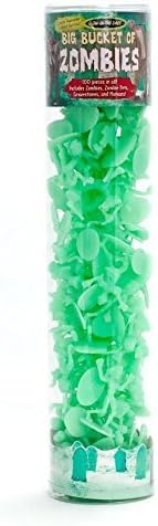 Miniatura 3 de Mini figuras de acción de zombies de Halloween – 100 juguetes que brillan en la oscuridad con 14 esculturas únicas incluyendo zombis, mascotas,