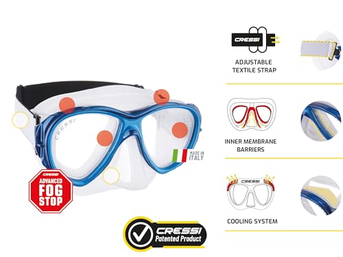 Cressi Samoa & Mexico - Combo Set Mask Samoa + Snorkel Mexico Diving and Snorkelling, Clear/Aquamarine, One Size, Unisex Adult - Image 2
