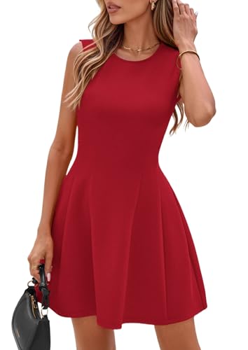 Image of PRETTYGARDEN Summer Dresses for Women 2026 Elegant Classy Spring A Line Business Casual Work Graduation Cocktail Short Dress
