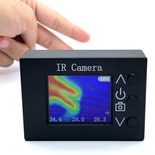 SPORTARC Cámara termográfica, MLX90640 ESFBAB Cámara infrarroja de la toma de imágenes térmicas, cámara infrarroja de la cámara termográfica con la pantalla para el sensor infrarrojo MLX90640ESF-BAB