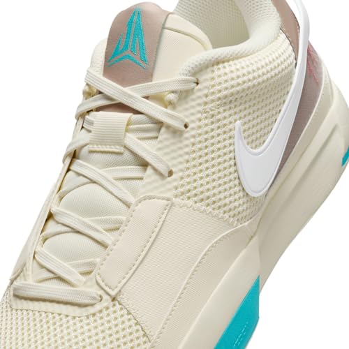 Image of Nike Ja 1 Basketball Shoes (DR8785-102, Coconut Milk /Khaki /Black /Coconut Milk) Size 11.5