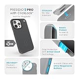 Speck Etui na telefon iPhone 15 Pro Max, blokada ClickLock, stworzone z myślą o MagSafe, ochrona przed upadkiem, odporne na zarysowania, miękkie w dotyku, etui na telefon 16.7 cm - Presidio2 Pro,