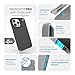 Speck iPhone 15 Pro Max Case - ClickLock No-Slip Interlock, Built for MagSafe, Drop Protection - Scratch Resistant, Soft Touch, 6.7 Inch Phone Case - Presidio2 Pro Charcoal Grey/Cool Bronze/White