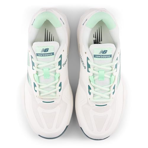 New Balance New Balance Women's 796 V4 Hard Court Tennis Shoe, Sea Salt/New Spruce/Lab Green, 7 M
