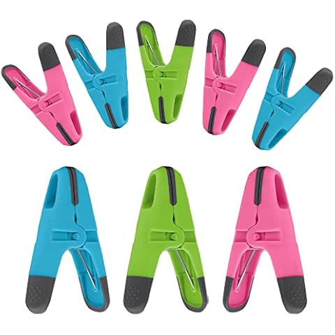 Soft Grip Clothes Pegs for Washing Line Strong & Durable Soft Grip Pegs Protect from Peg Stains - 24 Pcs Premium Quality Plastic Washing Pegs Clothes pins Ideal for Heavy Laundry - 3 Bright Colours Cover