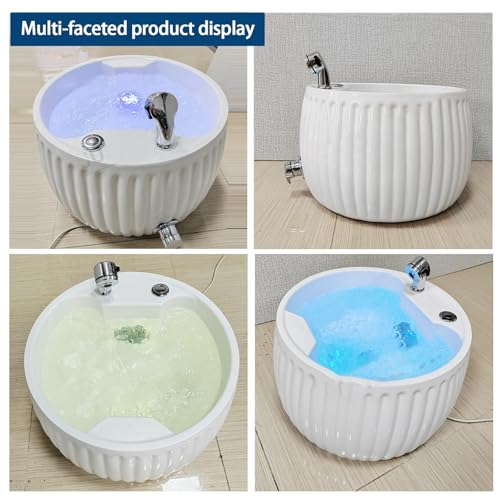 Spa de pies acrílico portátil con masaje y luz miniatura 7