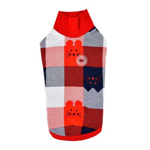 CATSPIA Fonzie - Camiseta para Gato, Color Rojo Cover