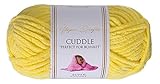 Utopia Crafts Cuddle Super Chunky Chenille-Garn zum Stricken und Häkeln, 100 g – 60 m (Zitrone), zitronengelb