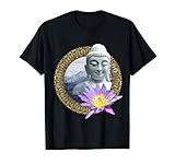 Buda y el budismo, el arte de la armonía, este equilibrio encuentra el equilibrio perfecto en la vida cotidiana. Prenda con motivo de Siddhartha Gautama, mandala geométrico y una hermosa flor de loto morada.