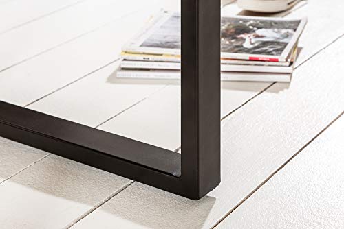 invicta INTERIOR Massiver Couchtisch Iron Craft 60cm Mangoholz Industrial Design Wohnzimmertisch Tisch – Bild 8